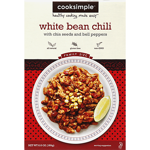 Cooksimple White Bean Chili, Family Size