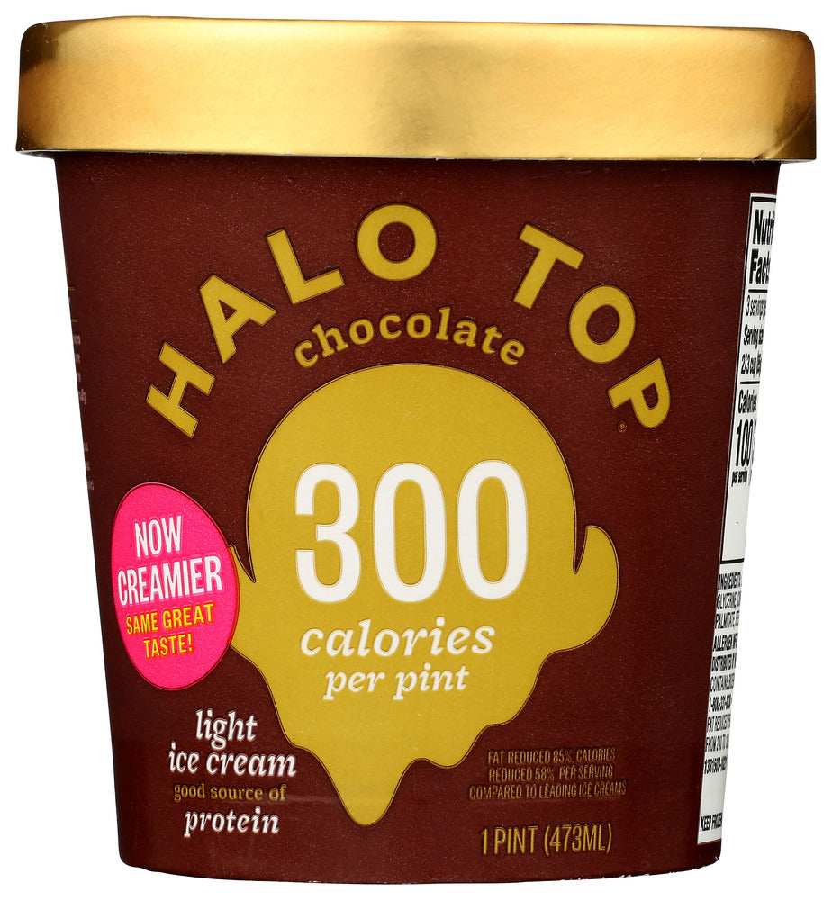 Halo Top Ice Cream, Light, Chocolate 1 Pt