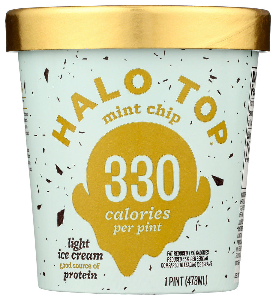 Halo Top Ice Cream, Light, Mint Chip 1 Pt