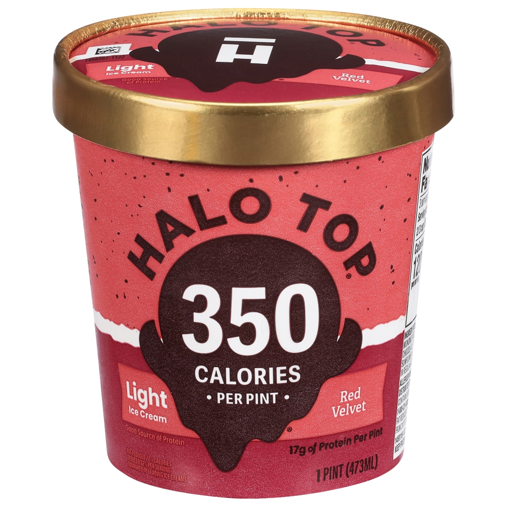 Halo Top Ice Cream, Light, Red Velvet 1 Pt