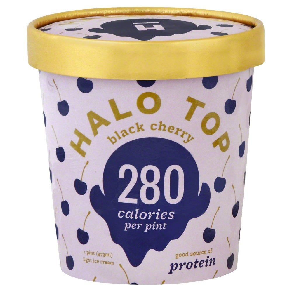 Halo Top Ice Cream, Light, Black Cherry 1 Pt