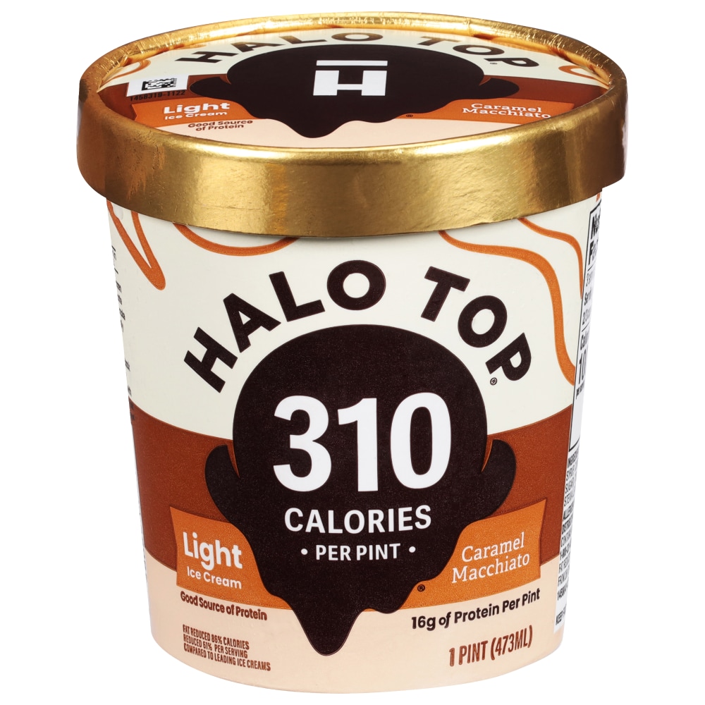 Halo Top Ice Cream, Light, Caramel Macchiato 1 Pt