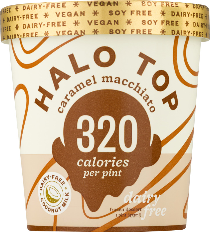 Halo Top Frozen Dessert, Dairy Free, Caramel Macchiato 1 Pt