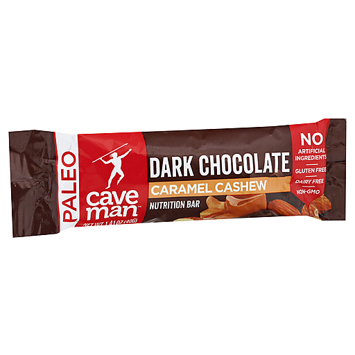 Caveman Nutrition Bar, Dark Chocolate, Caramel Cashew 1.41 Oz