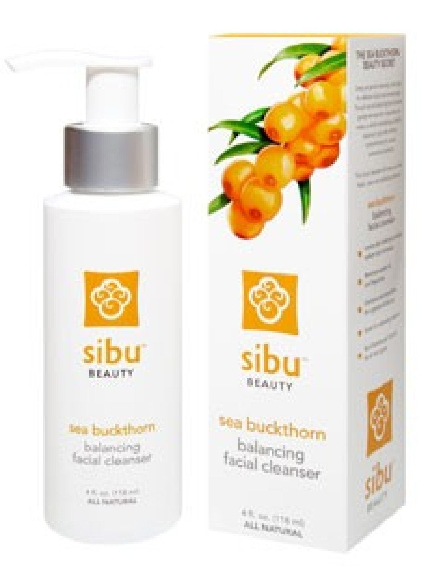 Sibu Beauty Balancing Facial Cleanser Sea Buckthorn - 4 Fl Oz
