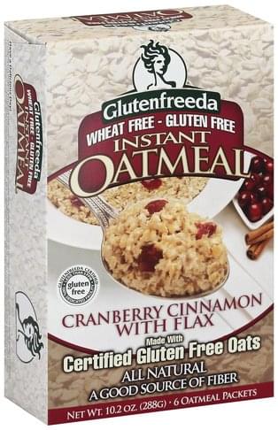Glutenfreeda Instant Oatmeal, Cranberry Cinnamon With Flax
