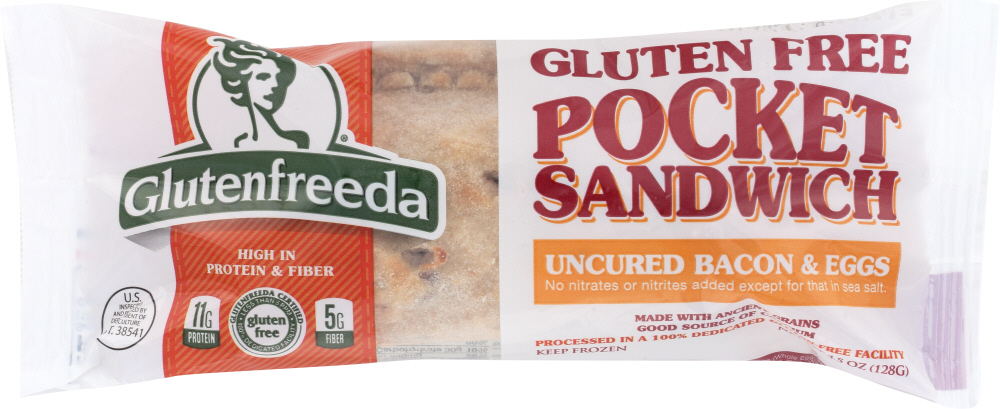Glutenfreeda Pocket Sandwich, Bacon & Eggs With Cheddar 4.5 Oz