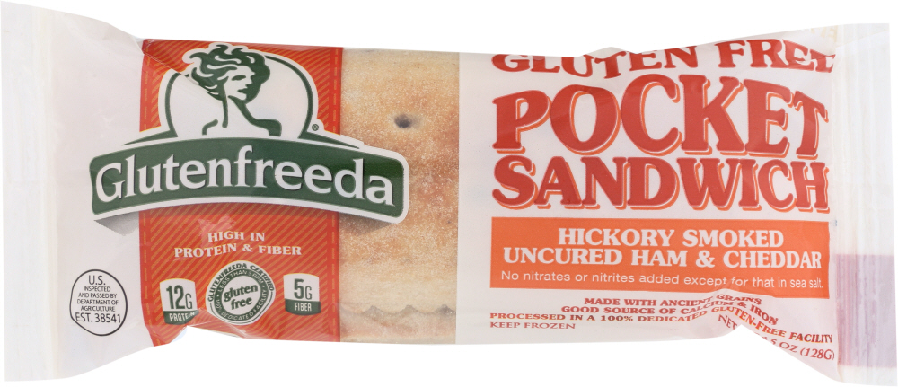Glutenfreeda Pocket Sandwich, Hickory Smoked Ham & Cheddar