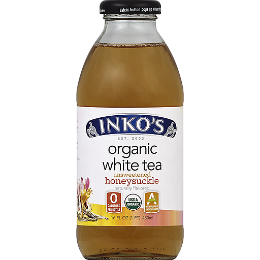 Inko's Organic Tea Unsweetened Honeysuckle White Tea, 16 Oz