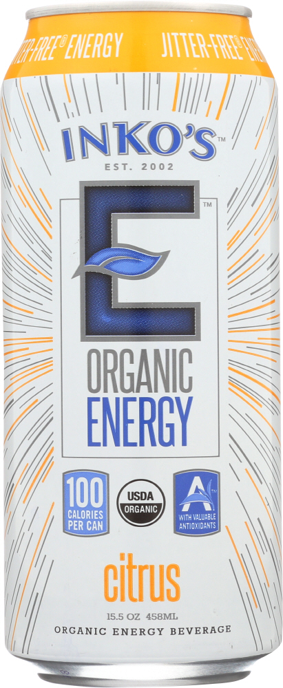 Inko's Energy Beverage, Organic, Citrus 15.5 Oz