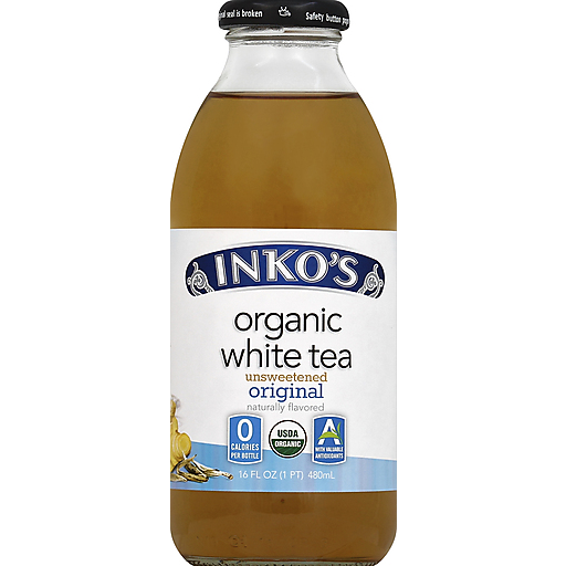 Inko's White Tea, Organic, Unsweetened, Original 16 Oz