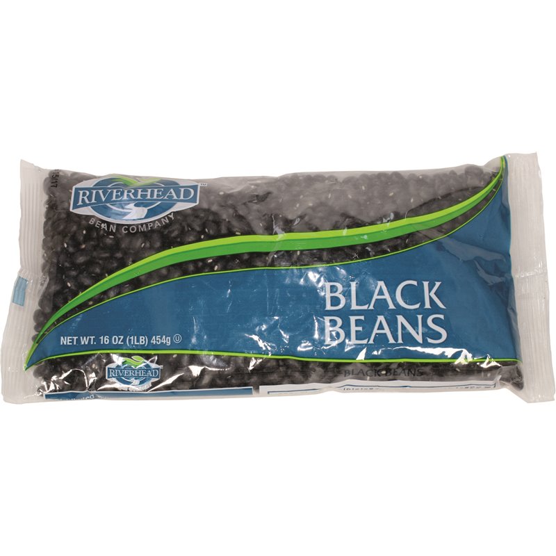 Riverhead 15076 - Black Beans - 1 Lb. - BOX: 24 Units