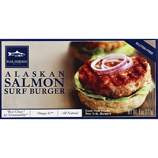 Blue Horizon Wild Surf Burger, Alaskan Salmon