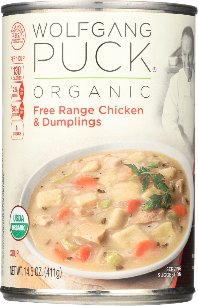 Wolfgang Puck Organic Free Range Chicken & Dumplings Soup, 14.5 Oz