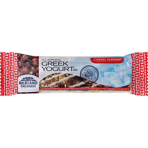 Rickland Orchards Greek Yogurt Coated Cherry Almond Protein Bar