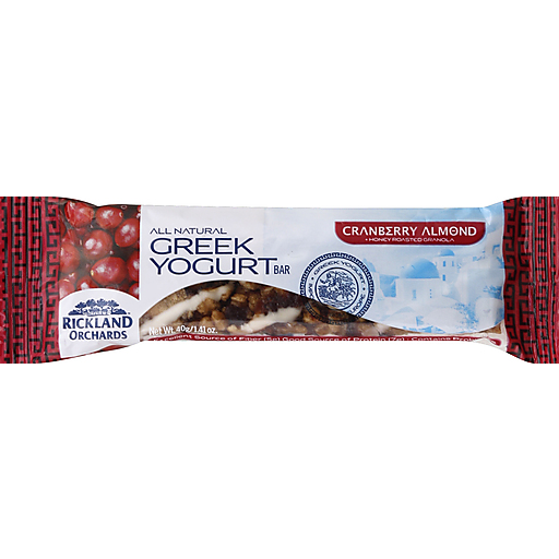 Rickland Orchards Greek Yogurt Bar Cranberry Almond