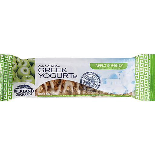 Rickland Orchards Granola Bar, Coated, Greek Yogurt, Apple & Honey