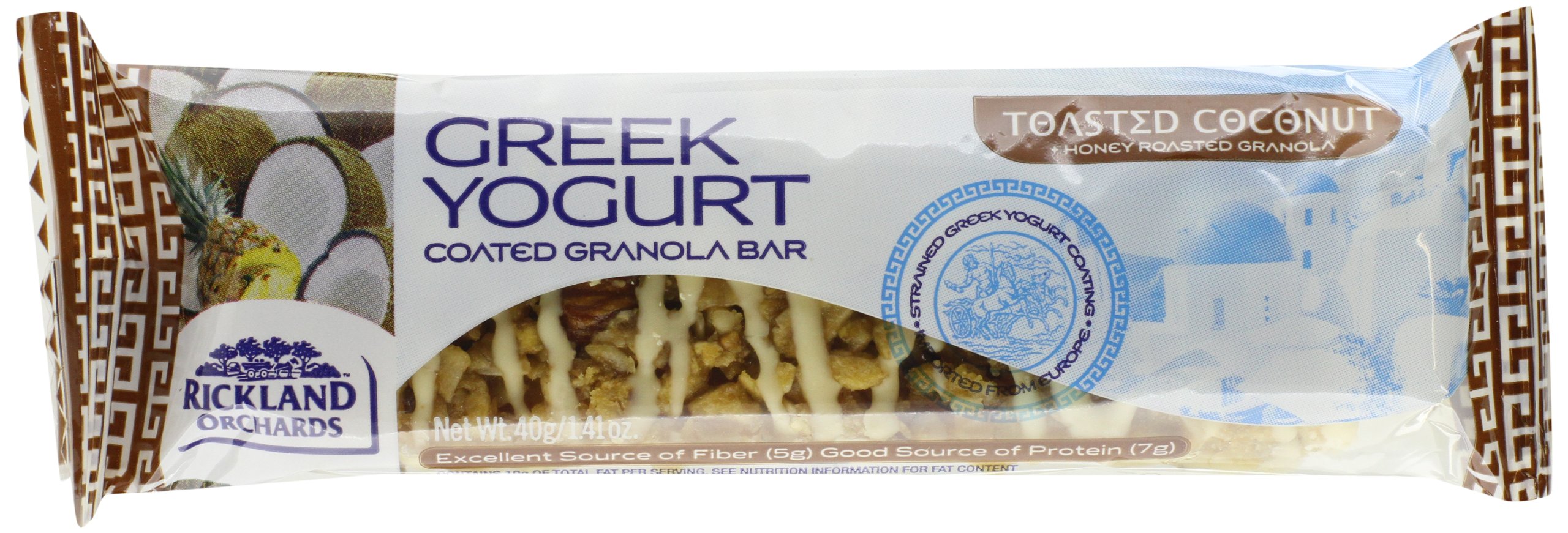 Rickland Orchards Granola Bar, Coated, Greek Yogurt, Toasted Coconut