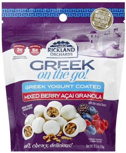 Rickland Orchards Greek On The Go! Mixed Berry Acai Granola Bites