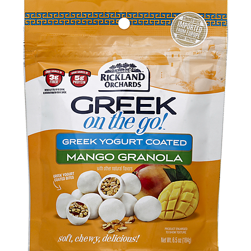Rickland Orchards Granola Bites, Greek Yogurt Coated, Mango 6.5 Oz