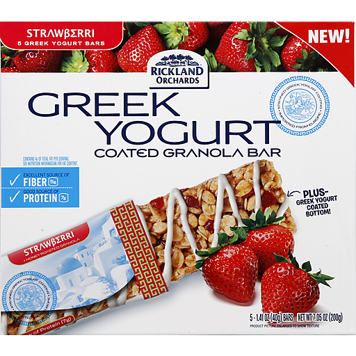 Rickland Orchards Granola Bar, Greek Yogurt Coated, Strawberri