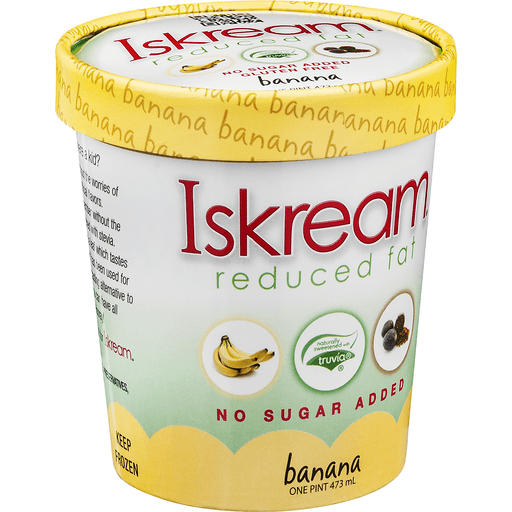 Iskream Reduced Fat No Sugar Added Banana