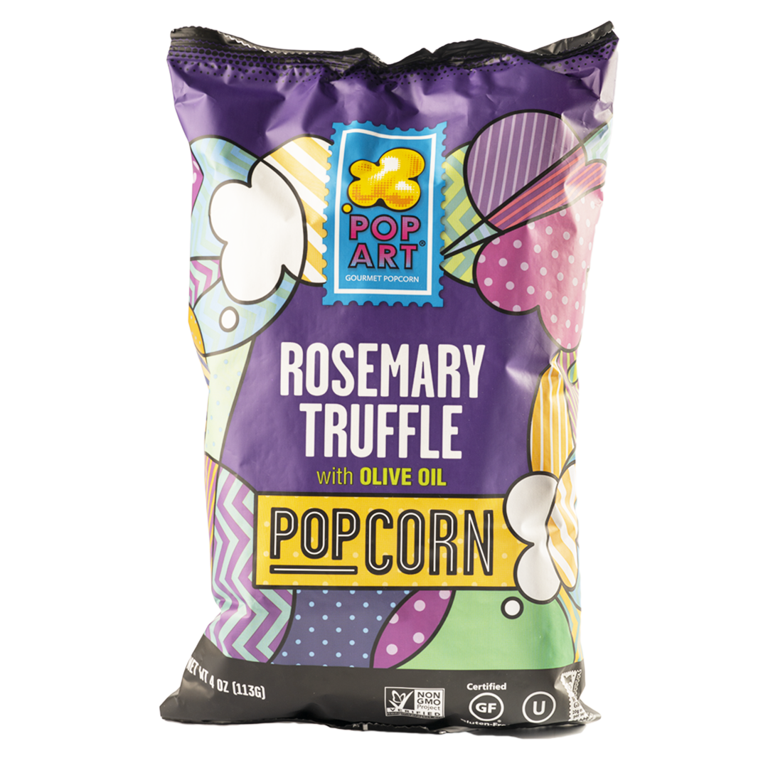 Pop Art Gourmet Popcorn - Rosemary Truffle - Case Of 9 - 4 Oz