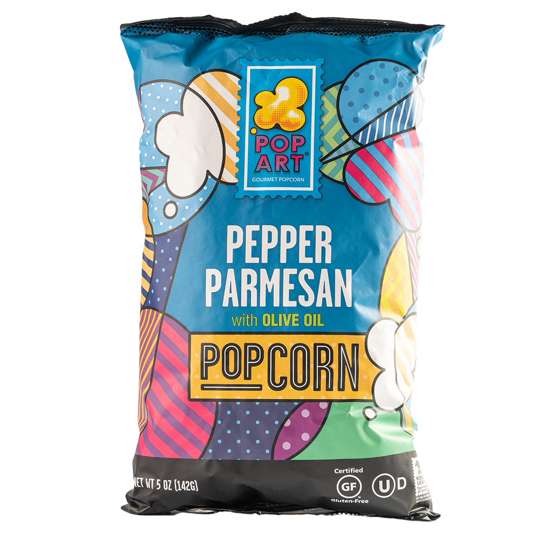 Pop Art Gourmet Popcorn, White Pepper Parmesan
