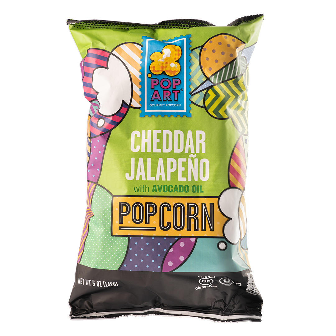 Pop Art Gourmet Popcorn White Cheddar Jalapeno 5 Oz