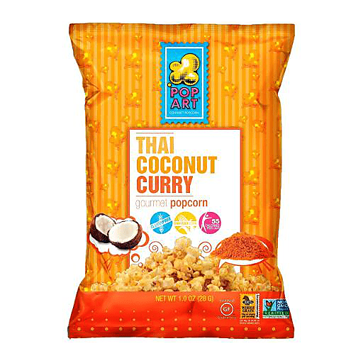 Pop Art Popcorn, Gourmet, Thai Coconut Curry 5 Oz