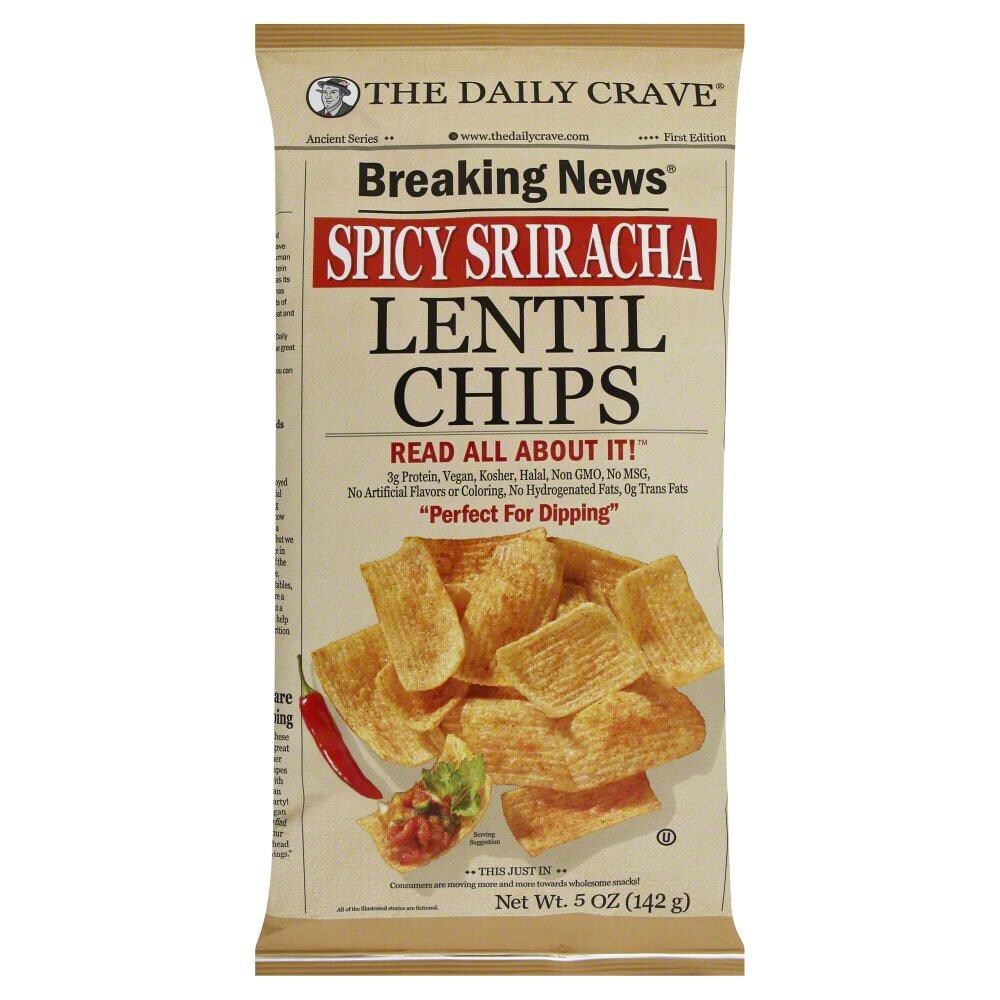 The Daily Crave Lentil Chips, Spicy Sriracha 5 Oz