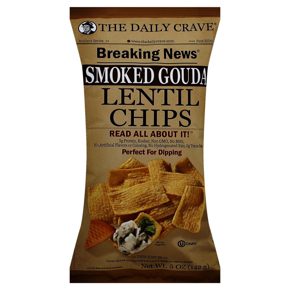 The Daily Crave Lentil Chips, Smoked Gouda 5 Oz
