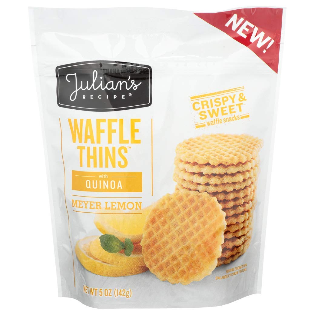 Julian's Recipe Llc Waffle Thins, Meyer Lemon 8 Oz Case Of 8
