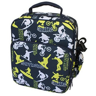 Insulated Durable Lunch Bag - Reusable Meal Tote With Handle And Pockets - Motorcycle Shredder