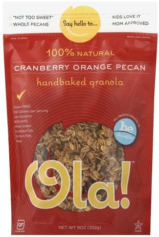 Ola! 100% Natural Handbaked Granola Cranberry Orange Pecan
