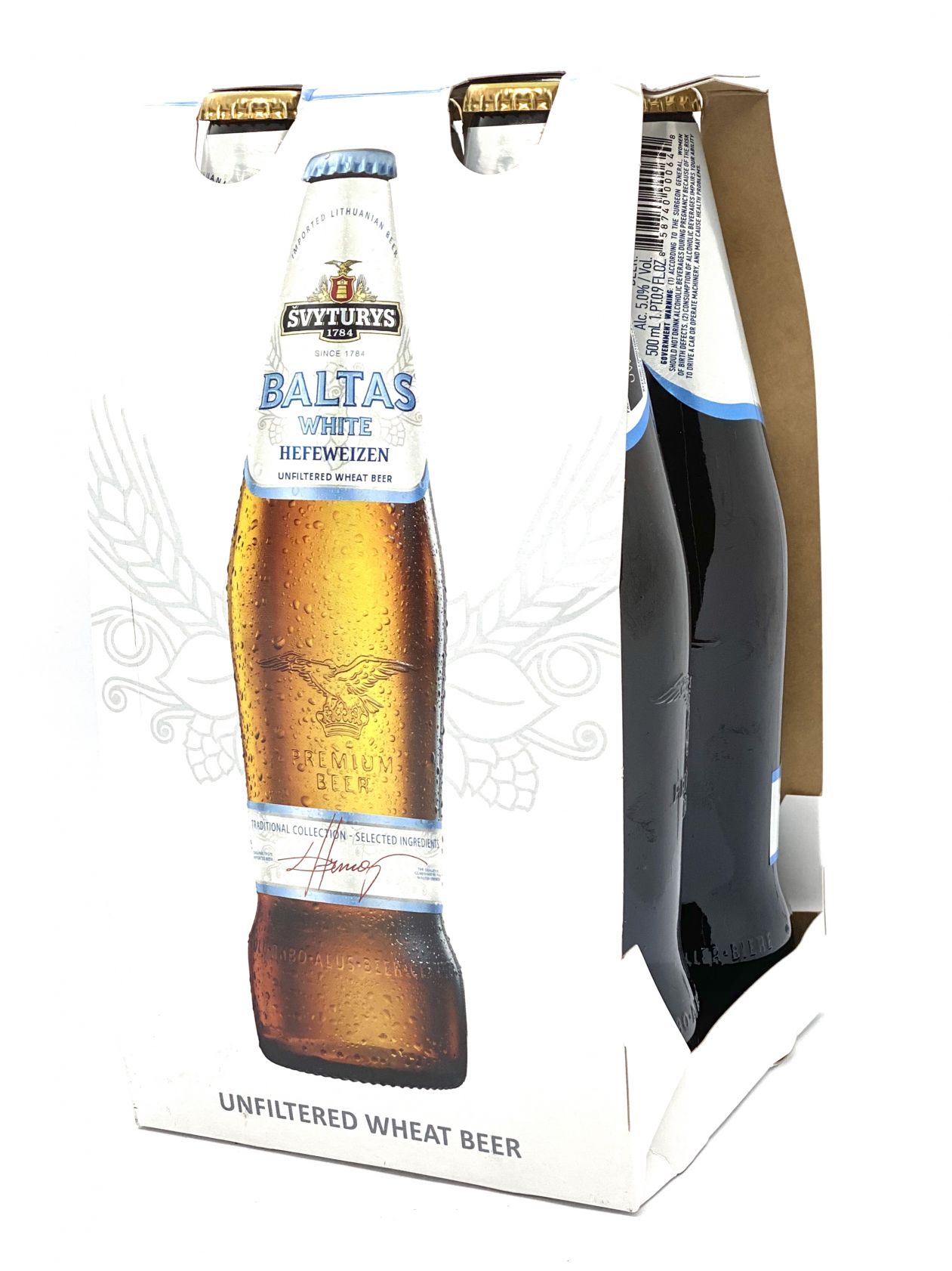 Svyturys "baltas" White Wheat Beer 5.0 % Alc. 4 X 500 Ml