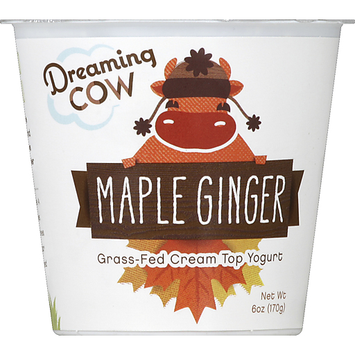 Dreaming Cow Grass-Fed Cream Top, Maple Ginger Yogurt - 6 Oz