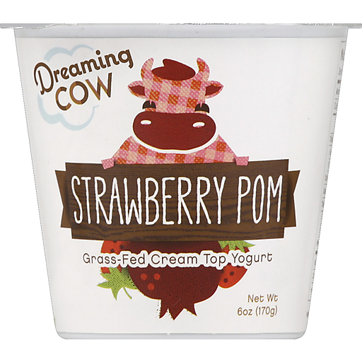 Dreaming Cow Grass Fed Cream Top Yogurt Strawberry Pomegranate