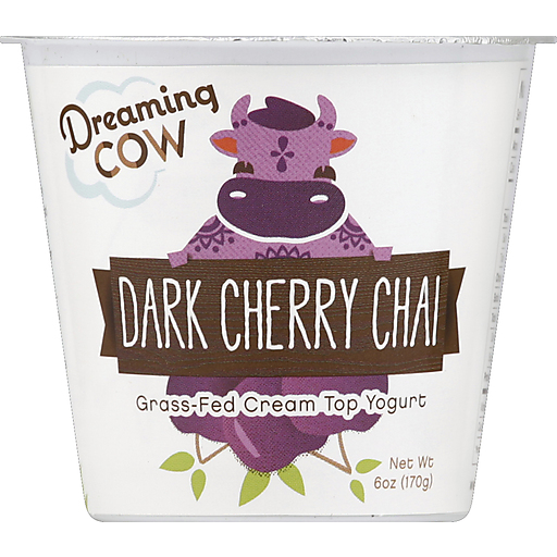 Dreaming Cow Grass Fed Cream Top Yogurt Dark Cherry Chai