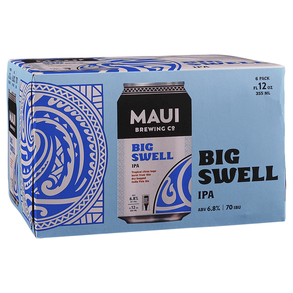 Maui Brewing Big Swell IPA Beer - 6pk/12 Fl Oz Cans