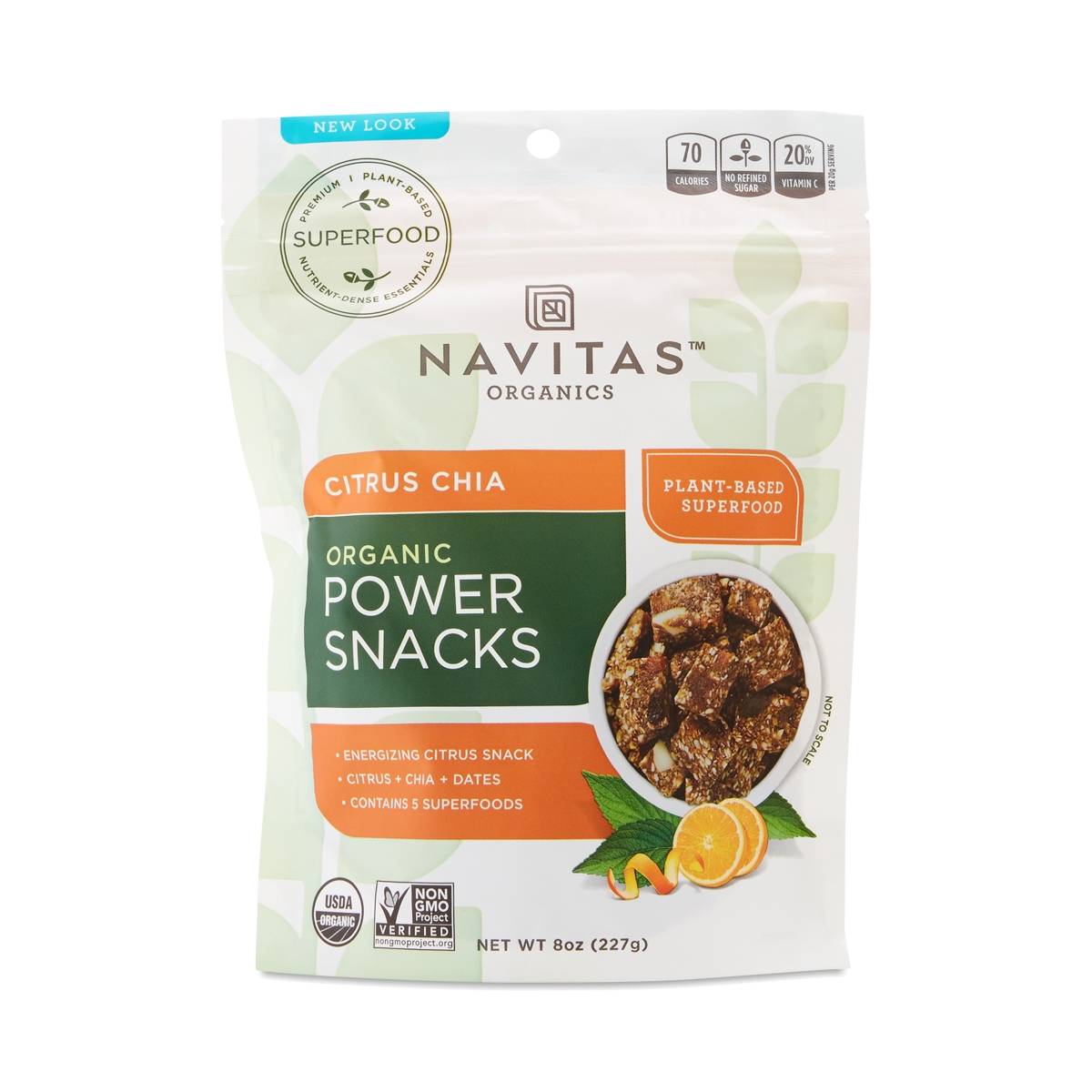 Navitas Naturals Organic Citrus Chia Power Snacks 8.00 Oz