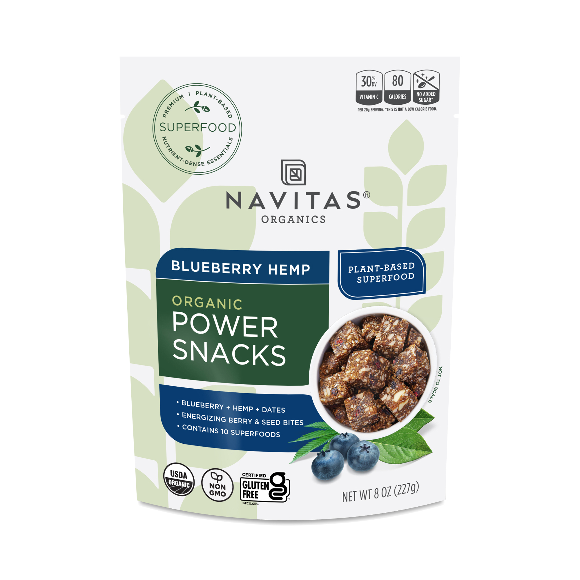 Navitas Organics Organic Power Snacks - Blueberry Hemp