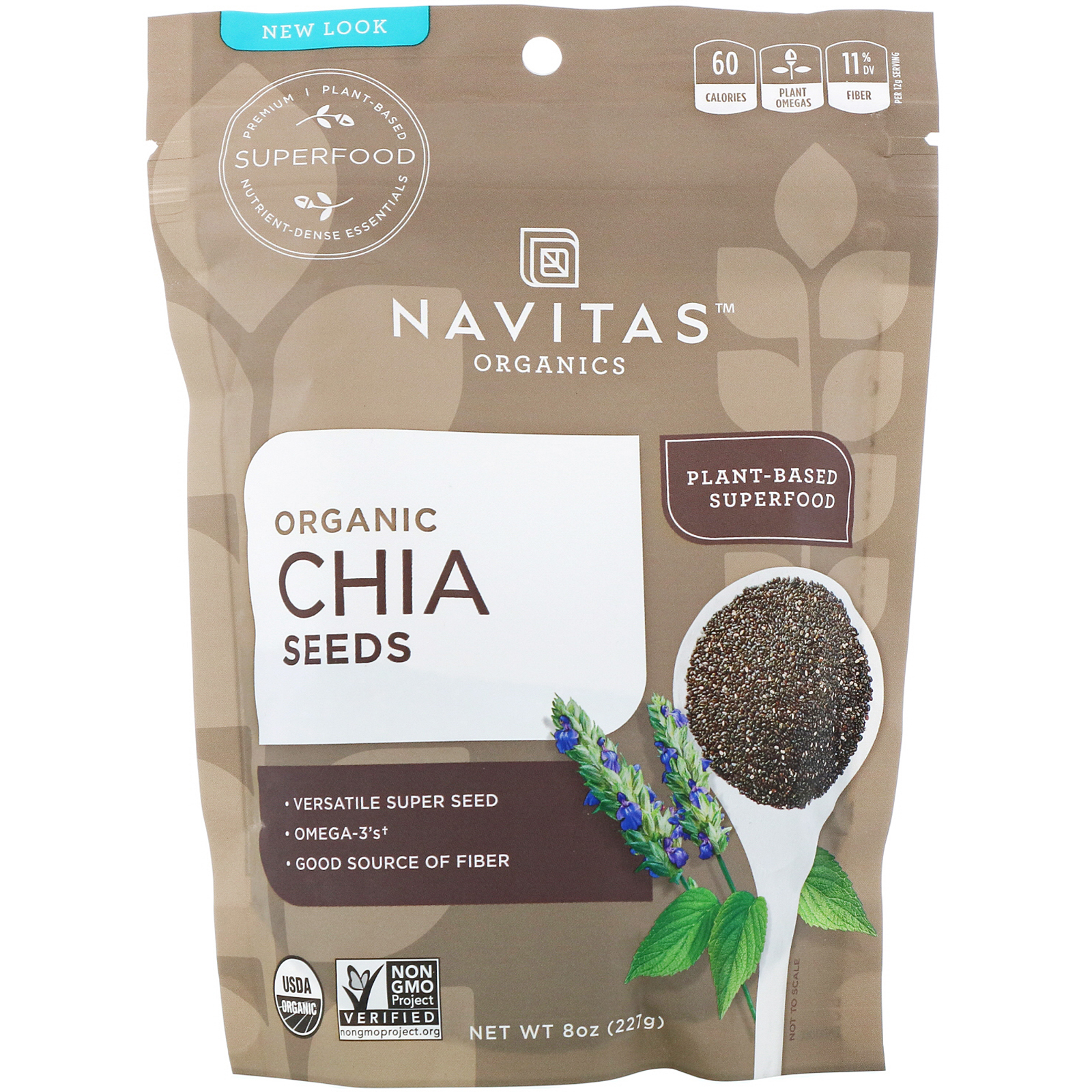 Navitas Organics Organic Chia Seeds, 8 Ounce -- 12 Per Case