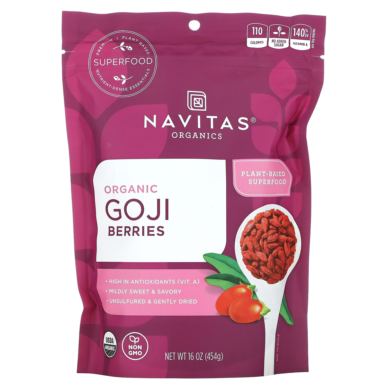 Navitas Organics Naturals Organic Goji Berries 1 Lb