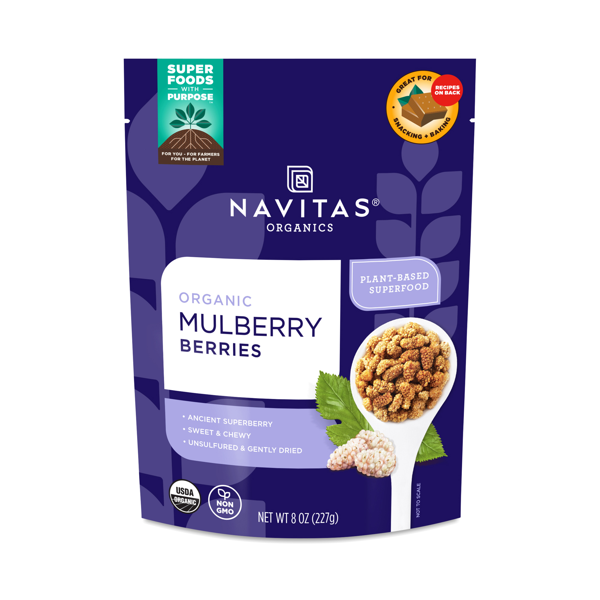 Navitas Organics Mulberry Berries Organic - 8 Ounce