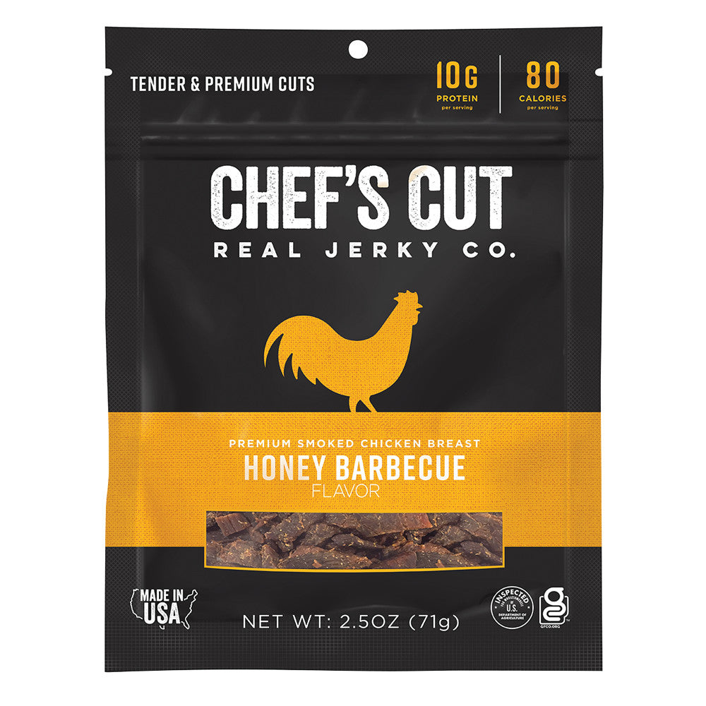 Chef's Cut Jerky, Smoked Chicken Breast, Honey Barbecue Flavor