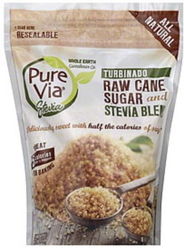 Pure Via Raw Cane, Turbinado Sugar And Stevia Blend - 1.5 Lb