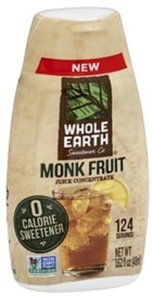 Whole Earth Sweetener, 0 Calorie, Monk Fruit Juice Concentrate