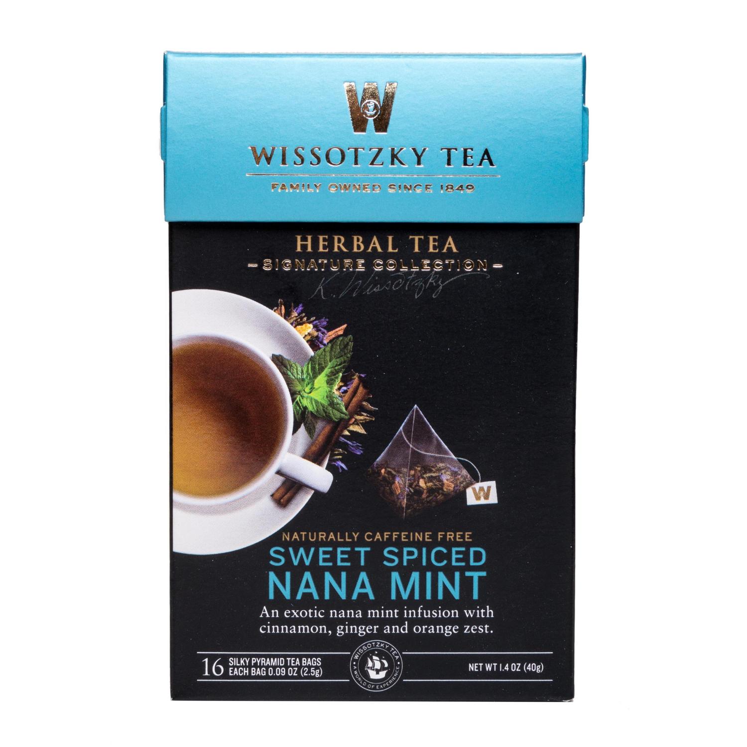 Wissotzky Tea Herbal Sweet Spiced Nana Mint - Case Of 6 - 16 BAG