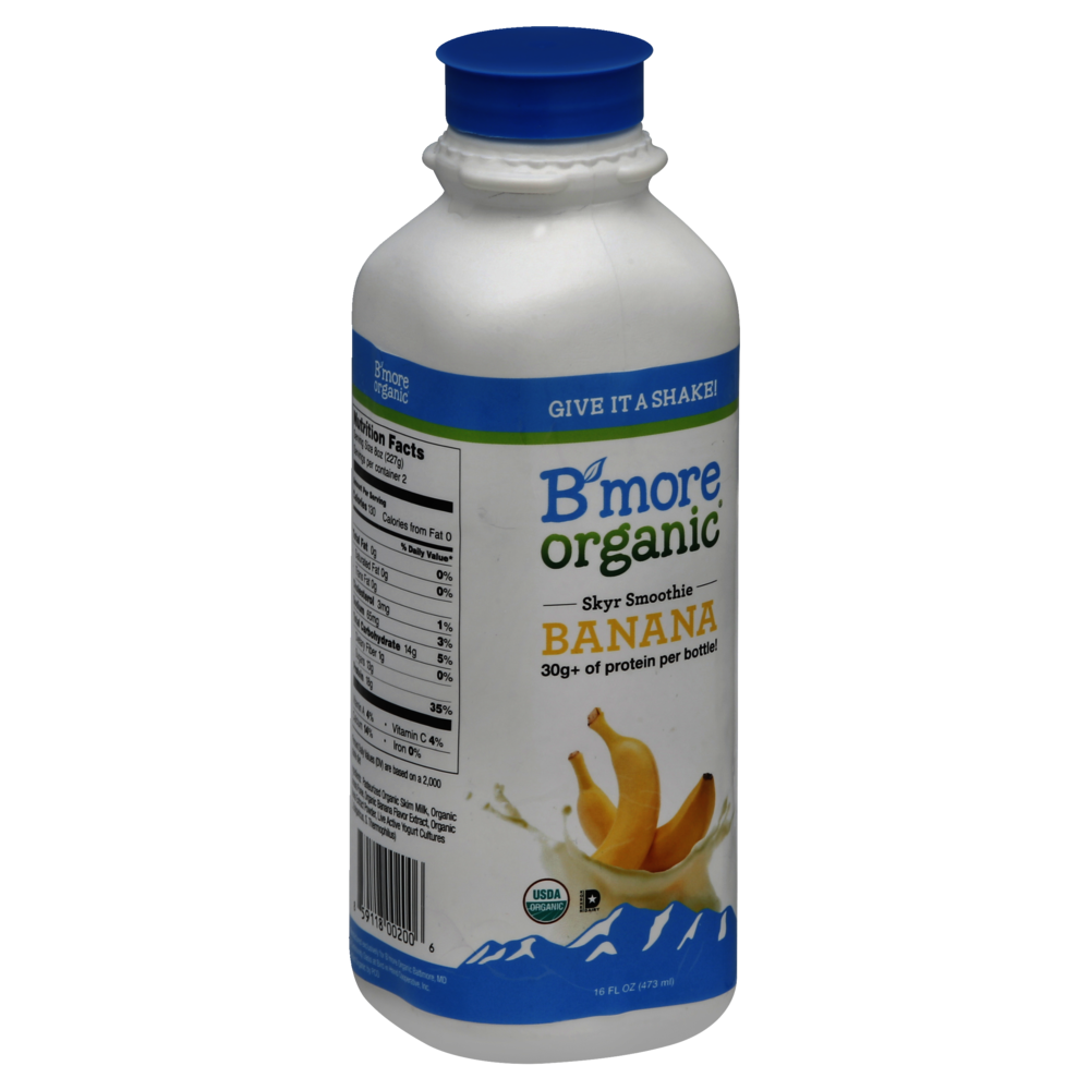 B'more Organic B More Skyr, Banana Smoothie - 16 Oz